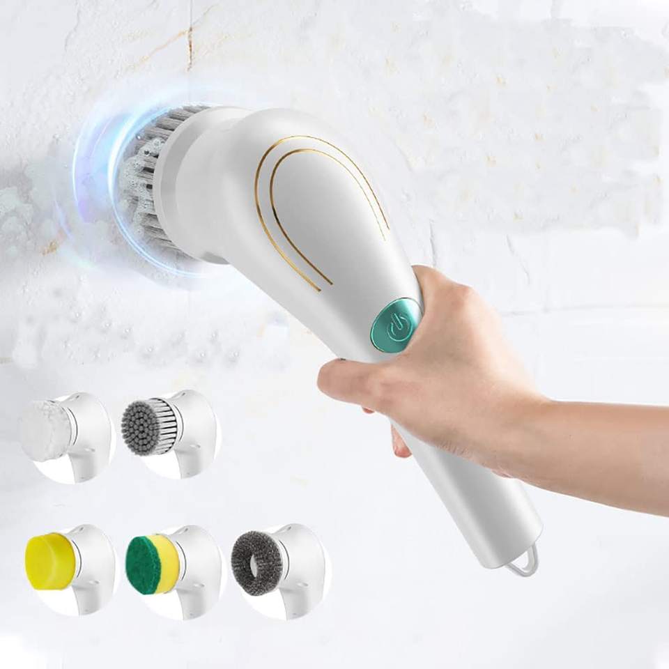 Electric Spin Scrubber For Bathroom Bathtub Cordless Cleaner Brush